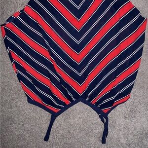 Torrid Striped Red and Navy Blouse